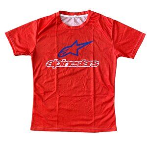 AlpineStars T-shirt SIze Small Short Sleeve Polyester Red Logo